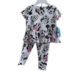 Disney Minnie Mickey Set 2PC Baby Girl 6-9M NWT